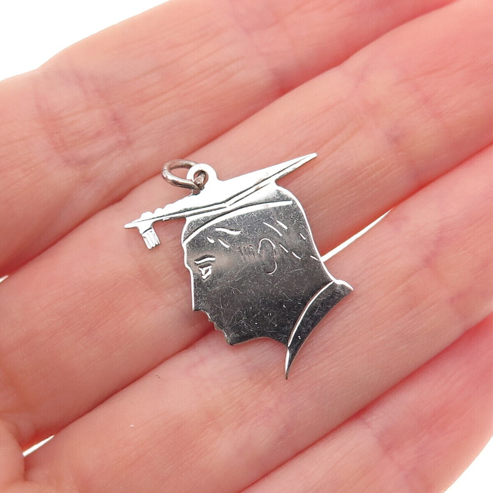 Griffith & Sons 925 Sterling Silver Vintage Graduation Mini Charm Pendant